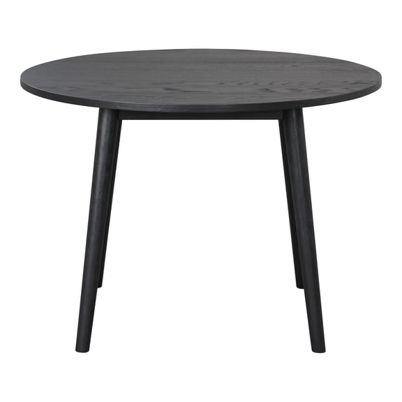 Furniture of America Rusenta Solid Wood 42-inch Round Dining Table, Black
