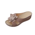 thumbnail image 1 of Slippers for Women, Open Toe Wedge Heel Thick Bottom Slide Sandals for Summer Casual Beach, 1 of 9