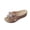 Brown, variant on Black Womens Open Toe Wedge Heel Slides With Flower Embellishment And Cushioned Insole For Summer
