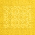 thumbnail image 1 of Ahgly Company Machine Washable Indoor Square Oriental Yellow Traditional Area Rugs, 4' Square, 1 of 4