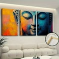 thumbnail image 2 of Shadudu Colorful Buddha Canvas Painting, Buddha Canvas Wall Art,Zen Canvas Wall Art, Colorful Wall Art, Meditation Wall Art, Zen, Yoga Room Decor, Wall Room 16x24x3pcs, 2 of 8