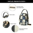 thumbnail image 4 of FORMRS Crossbody Bag for Women Quilted Travel Shoulder Cell Phone Purse with Chain Strap Handbag, Black and Blue Cat, 4 of 7
