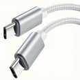 thumbnail image 4 of 2 Pack Afflux USB-C to USB-C PD Fast Charger Cable Data Sync Braided Cord Compatible with iPhone 16 /15 Pro Max Plus / Samsung Galaxy S24 S23 S22 Ultra / iPad Pro / Universal for Type-C (6ft, White), 4 of 5