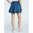thumbnail image 3 of Scoop Women's Denim Mini Skirt with Double Waistband, Sizes 0-18, 3 of 5