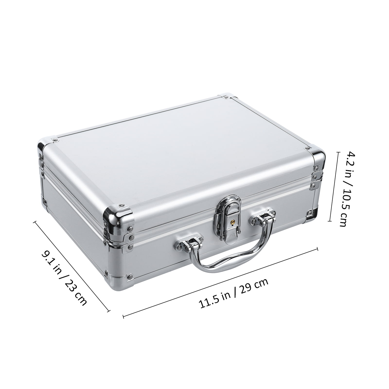 Pawsdot Aluminum Alloy Small Briefcase with Convenient Handle for Professionals and Travel