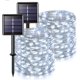 thumbnail image 1 of Guirnalda de luces solares, paquete de dos de cada 100 LED, 39,4 pies, 2 modos, funciona con energía solar, resistente al agua, alambre de cobre, luces de hadas para el hogar(blanco) Sincero Hogar, 1 of 6