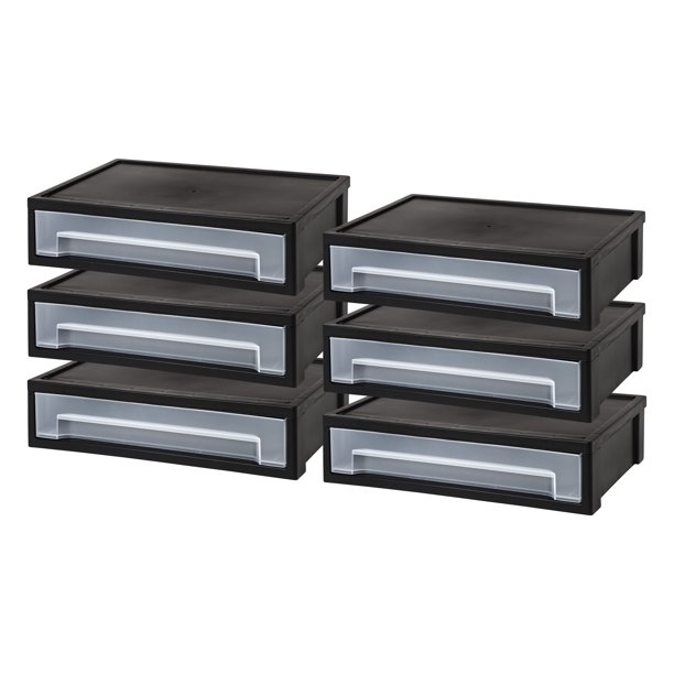 Iris Usa 2021 Edition Dtd L Large Desktop Stacking Drawer 6 Pack Black Com Iris Usa 2021 Edition Dtd L Large, Stacking Desk Drawers