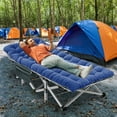 thumbnail image 5 of MOPHOTO Oversized 78"*32" Heavy Duty Outdoor Camping Cot with Mattress, Portable Folding Bed for Adults, Rollaway Guest Bed Sleeping Cot with Carry Bag, 2 Pack, 5 of 8