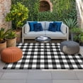 thumbnail image 2 of Black White Plaid Outdoor Rug for Patio/Deck/Porch, Non-Slip Large Area Rug 3 x 5 Ft, Modern Simple Buffalo Check Gingham Indoor Outdoor Rugs Washable Area Rugs, Reversible Camping Rug Carpet Runner, 2 of 8