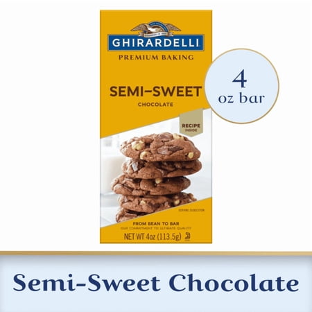 Pack of 2 Ghirardelli Premium Baking Bar Semi-Sweet Chocolate, 4 oz
