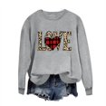 thumbnail image 2 of Meichang Chandails en Molleton à Col Rond pour Femmes, Chandails en Molleton de la Saint-Valentin, Imprimé Cœur d'Amour, Pull à Manches Longues, Décontracté, 2 of 4