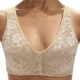 thumbnail image 2 of Women's Adjustable Front Closure Wireless Bra Comfortable Support Sexy Thin Fabric Seamless Soft Cup Everyday Wear, 2 of 2
