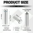 thumbnail image 2 of 1/2x2" Standoff Screws, 16 Pack Stainless Steel Stand Off Wall Mounts Wall Sign Mounting Hardware Advertising Standoff Nail for Hanging Acrylic Signs Picture Frame, Silver, 2 of 6