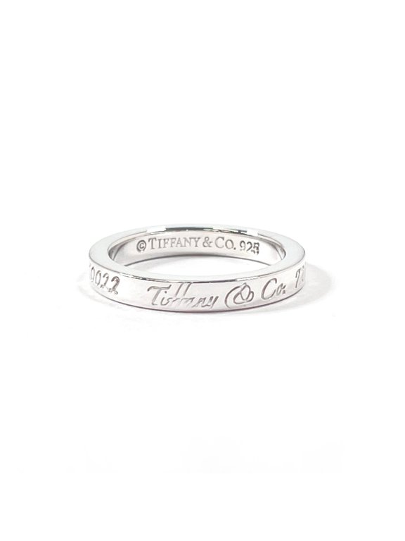 Pre-Owned TIFFANY&Co. Tiffany Notes Narrow New York Ring, Sterling Silver 925, Size 9, Silver,...