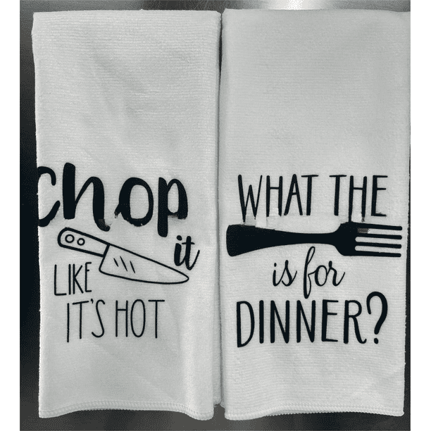 Toalla de cocina con estampado de cuchillos y tenedores Toalla de microfibra para lavar platos