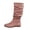 Z08-Pink, variant on Miaoju Knee High Boots Women, Fold Over Shark Boots Pointed Toe block heels Wide Calf,Minimalist Street Style Boots for Fall & Winter
