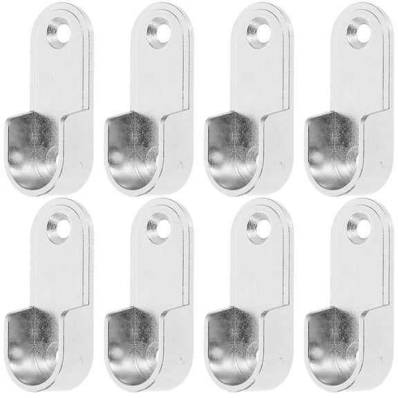 WASHWEPE Socket Bracket Silver Versatile Application Wardrobe Bracket 8Pcs