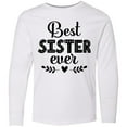thumbnail image 3 of Inktastic Best Sister Ever Gift Long Sleeve Youth T-Shirt, 3 of 5