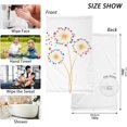 thumbnail image 3 of SKYSONIC 16"x28" Face Hand Towel Set, Pink Blue Yellow Dandelion Herbs Cotton Washcloths, Quick-Dry Highly Absorbent Bath Towels 2 PCS for Bathroom Ktichen Travel SPA Gym, 3 of 7