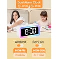 thumbnail image 4 of Reloj despertador Cadmos Loud con luz nocturna RGB, doble alarma, blanco, 4 of 6