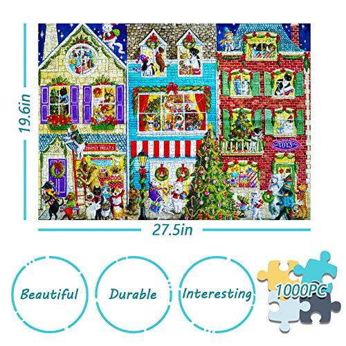 Details about  / Hassad Christmas Puzzles for Adults 1000 Piece Dog Cat Pet Large Games...