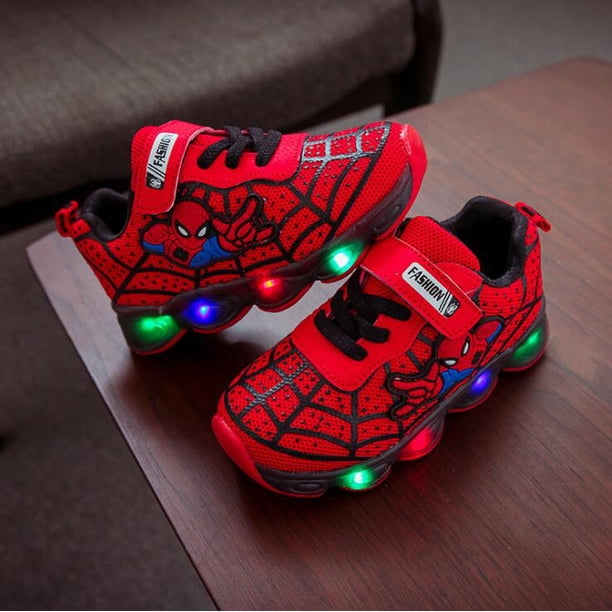 Zapatos de luz LED para niños Zapatos de luz LED para niños y niñas Zapatos deportivos ligeros para bebés Zapatos deportivos de malla para niños y niñas Zapatos con luz LED35 Gao Jinjia LED