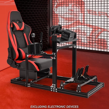 Supllueer 3060 Aluminum Racing Simulator Cockpit With Red Seat Fit Logitech G29 G923 Thrustmaster .Excluding electronic devices