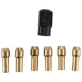 thumbnail image 1 of 7Pcs for Dremel Brass Collet 1.0/1.6/2.0/2.4/3.0/3.2 +for Dremel Check M8X0.75, 1 of 5