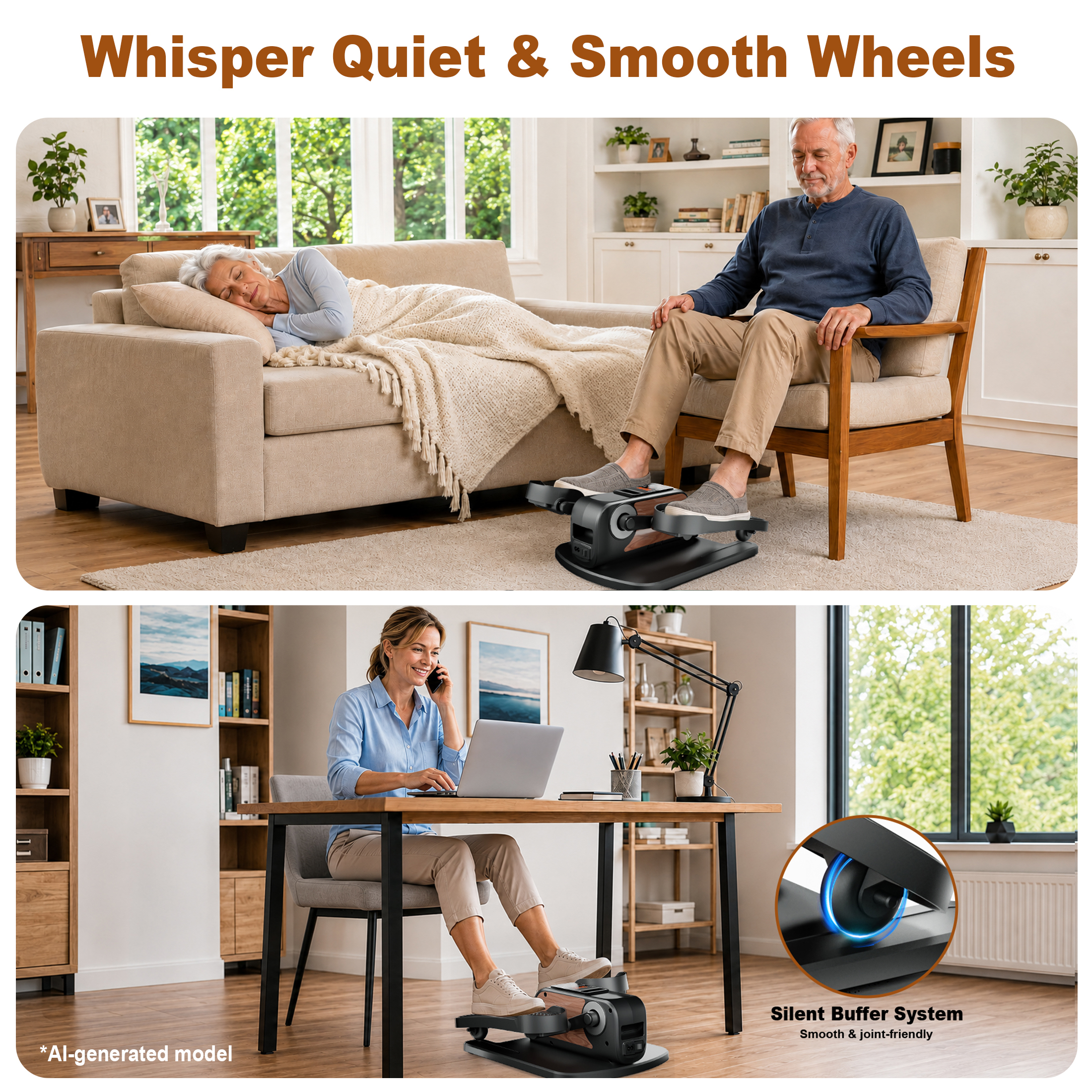 Wefely Under Desk Elliptical Mini Leg Exerciser photo 2