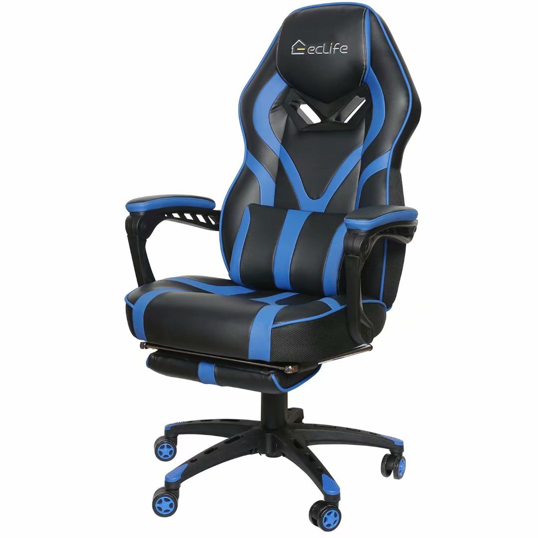 Details about   Ergonomic Computer Game Gaming Chair Recliner w/ Massage & Extendable Footrest 