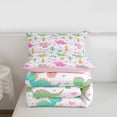 thumbnail image 5 of Erosebridal Jungle Dinosaur Twin Comforter Sets For Girls,Safari Lovely Cute Animals Bedding Set For Dino Lovers, Reversible 2 Pieces, 5 of 7