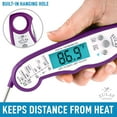 thumbnail image 6 of Zulay Kitchen Instant Read Food Thermometer Waterproof Digital Meat Thermometer w/ Backlight Purple, 6 of 7