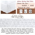 thumbnail image 2 of Cozy Line Home Fashions White Quilted Bed Skirt Dust Ruffle Matelasse Tailored 16" Drop White Queen, 2 of 3