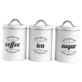 thumbnail image 4 of Contenedor para café, té y azúcar, organizador de comedor, contenedores de almacenamiento, tarro de hojalata Blanco, 4 of 7