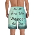 thumbnail image 3 of Naloa Not All Those Who Wander Are Lost1 Men's Beach Shorts, Surfing shorts, Swim trunks, Quick Dry Swim Trunks for Surfing Beach Fun - 3X-Large, 3 of 9