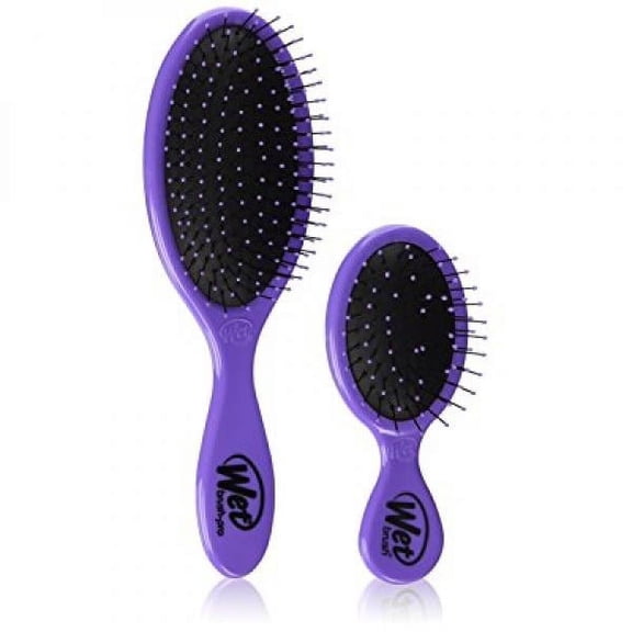 Wet Brush Detangler and Squirt Hair Brush Combo, Purple