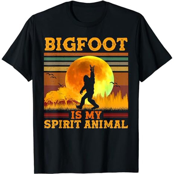 Bigfoot is My Spirit Animal Vintage Sasquatch T-Shirt