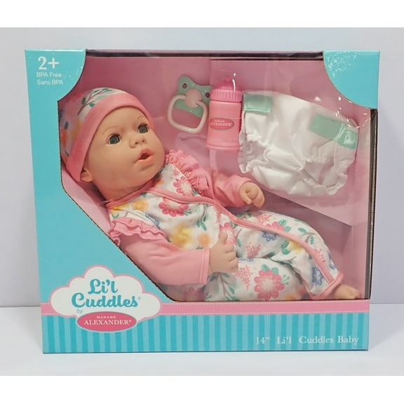 Madame Alexander 14`` Li'l Cuddles 14"So-real Cuddle Bug Baby Doll