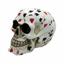 Poker Face Cards Skull Collectible Figurine