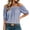 Navy, variant on Womens Plaid Off Shoulder Puff Half Sleeve Stretch Tops Casual Trendy Stretchy Elastic Comfy Regular Fit Blouse Shirts Pullovers Tunics Spring Summer Fall
