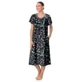 thumbnail image 7 of Aria Women's 100% Cotton Raglan Sleeve Smocked Neck Sleepwear 46" Gown, Sizes XS-5X, 7 of 7