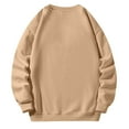 thumbnail image 4 of Oversized Soft Solid Sweatshirt for Women, Crewneck Sweatshirts Women Pullover Long Sleeves, Pullover Sweaters Casual Clothes Camel XL, 4 of 5