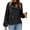 Black, variant on Double Breasted Women Long Sleeved Casual Trench Coat Lapel Jacket