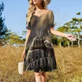 thumbnail image 2 of Rattlesnake Ready to Strike Sleeveless Dress prom clothes evening dress woman Womens dresses, 2 of 6