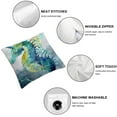 thumbnail image 4 of Nawypu Throw Pillow Covers Animal Watercolor Seahorse Coral Fish Art Horse Life Marine for Couch Living Room Set of 2 White, 4 of 6