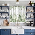 thumbnail image 2 of Light Green Eucalyptus Leaves Kitchen Curtains Window Panels, Watercolor Spring Summer Botanical Insulated Window Treatment Curtain, Grommet Curtains for Bedroom/Living Room, 2 Piece 42"Wx63"L, 2 of 8