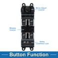 thumbnail image 3 of Interruptor de ventana eléctrica Unique Bargains No.31415677 Interruptor de control de ventana para Volvo S60 XC60 Negro, 3 of 7