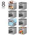 thumbnail image 2 of mDesign Fabric Nursery Storage Cube, Front Window/Handle, 8 Pack - Gray/Black, 2 of 8