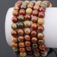 thumbnail image 3 of Natural Healing Power Gemstone Crystal Beads Unisex Adjustable Macrame Bracelets 8mm,Picasso Jasper, 3 of 3