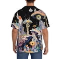 thumbnail image 3 of Sikiie Cute Mushroom Landscape Men's Cuban Shirt, Hawaiian Shirts, Business Casual Button Down Shirts, Short Sleeve Shirt-3X-Large, 3 of 5